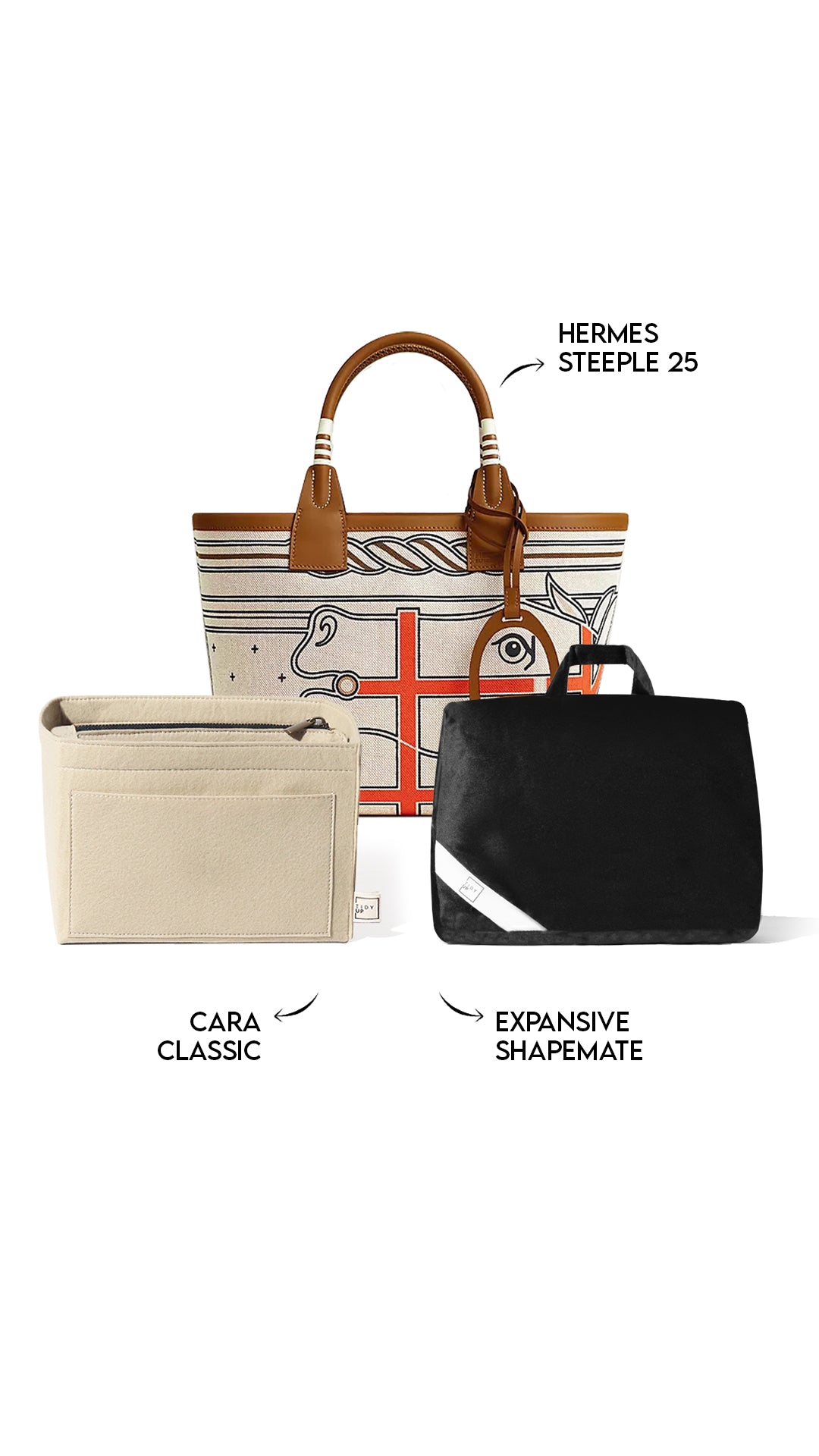 Hermes Steeple 25 Complete Bag Insert Combo