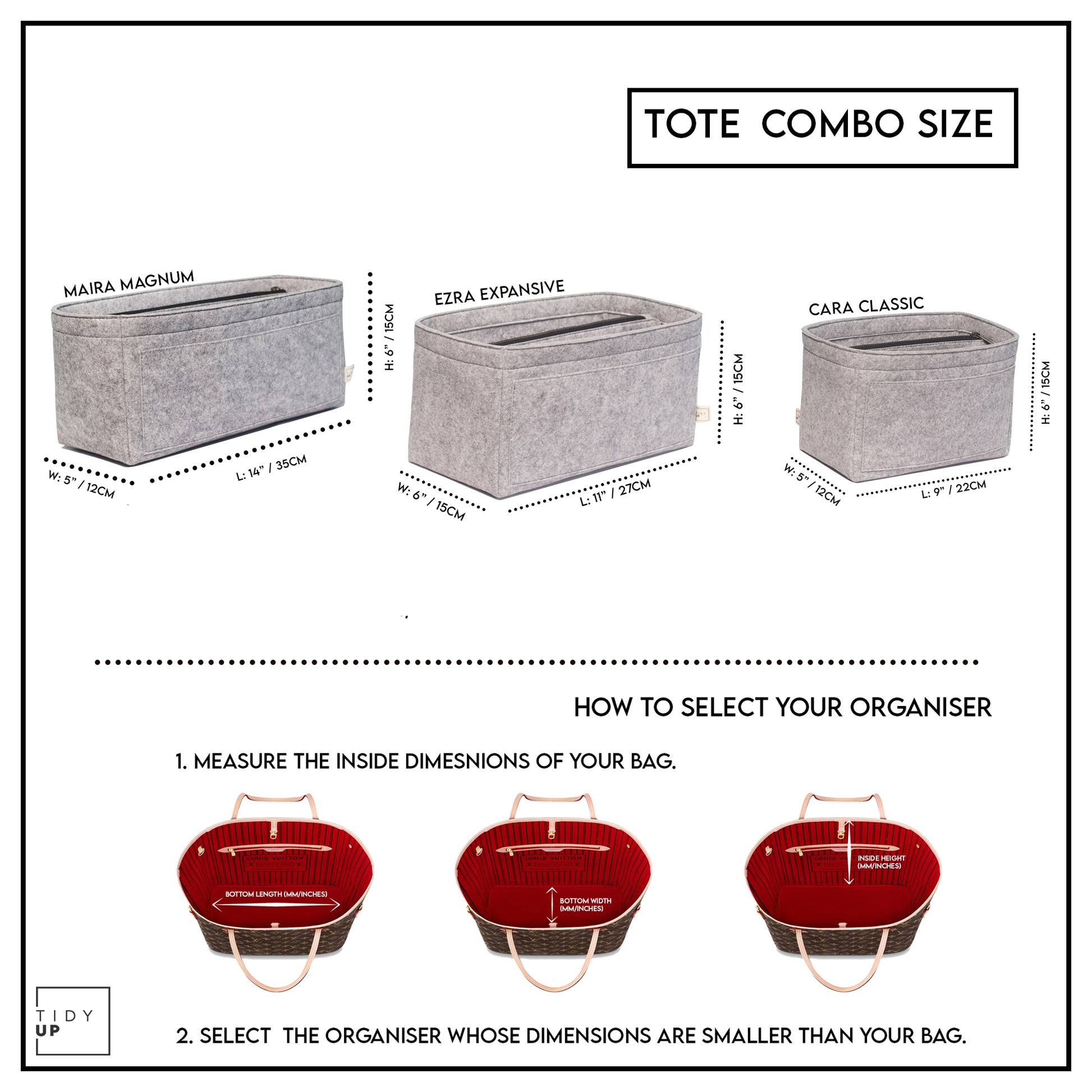 TidyUp Tote Combo - Pack of 3