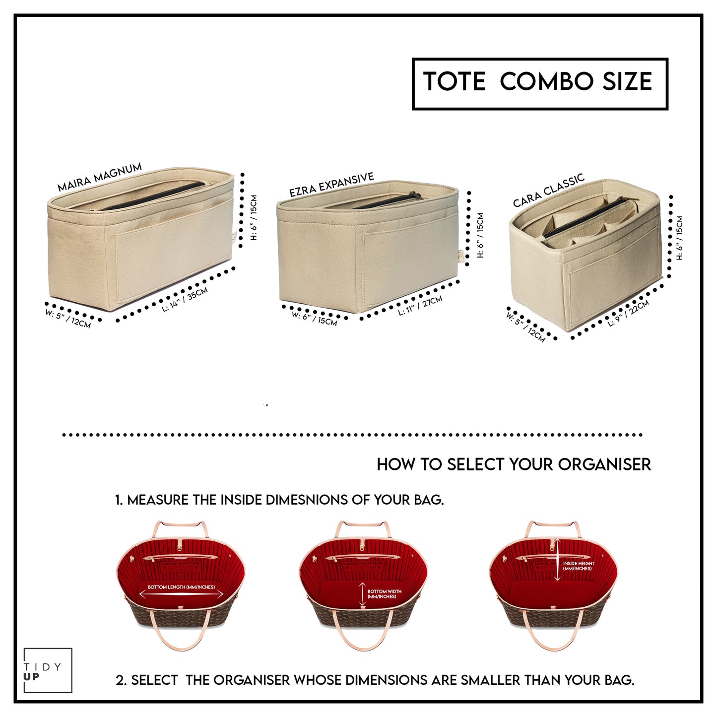 TidyUp Tote Combo - Pack of 3