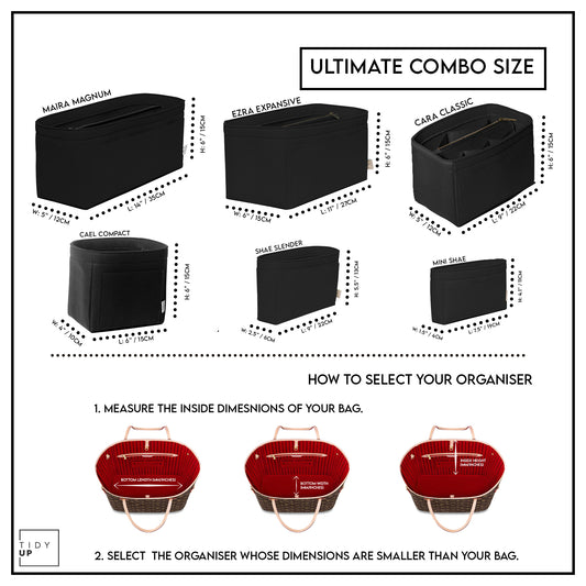 TidyUp Essential Organiser Combo - Pack of 6