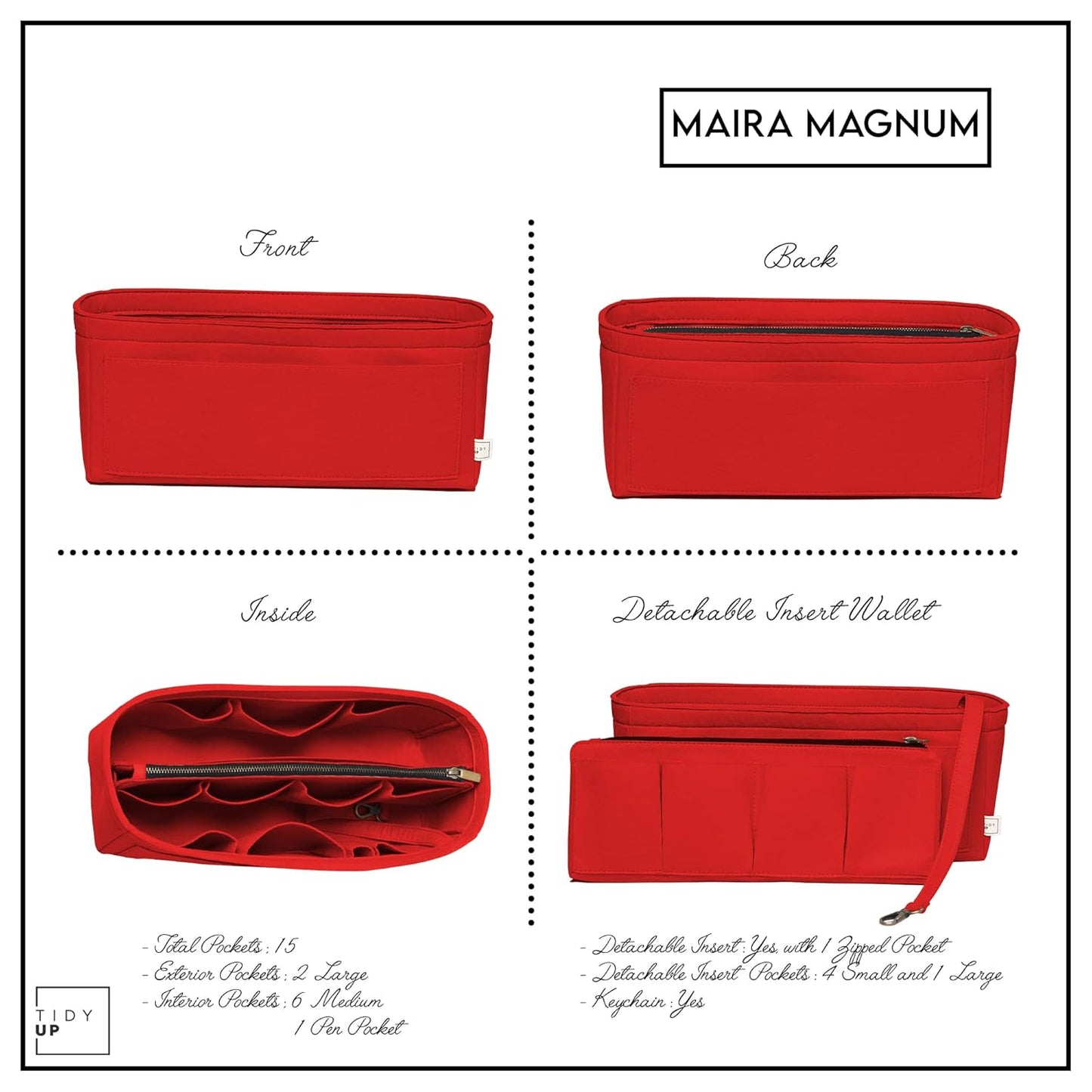 Magnum Bag Organiser - Large Handbag Organiser Insert