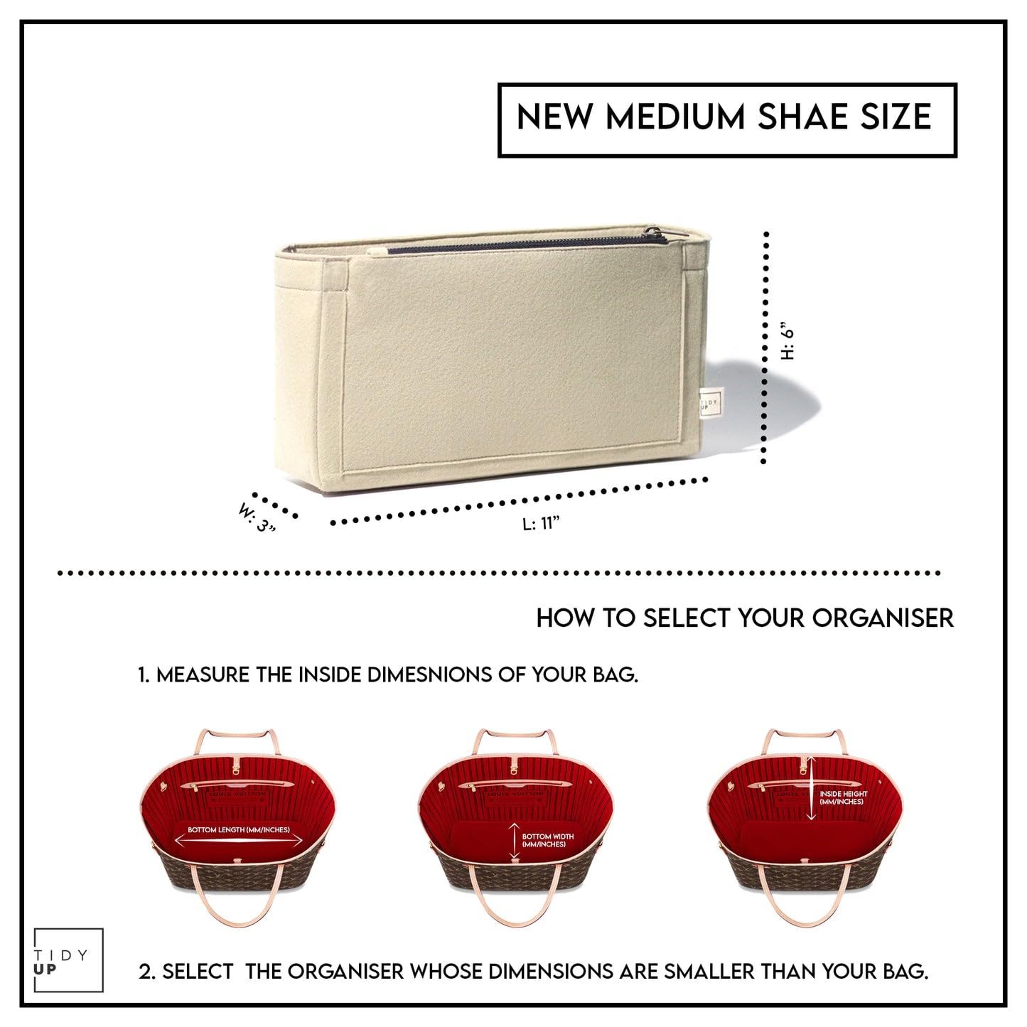 Medico Bag Organiser - Medium Tote Bag Organizer