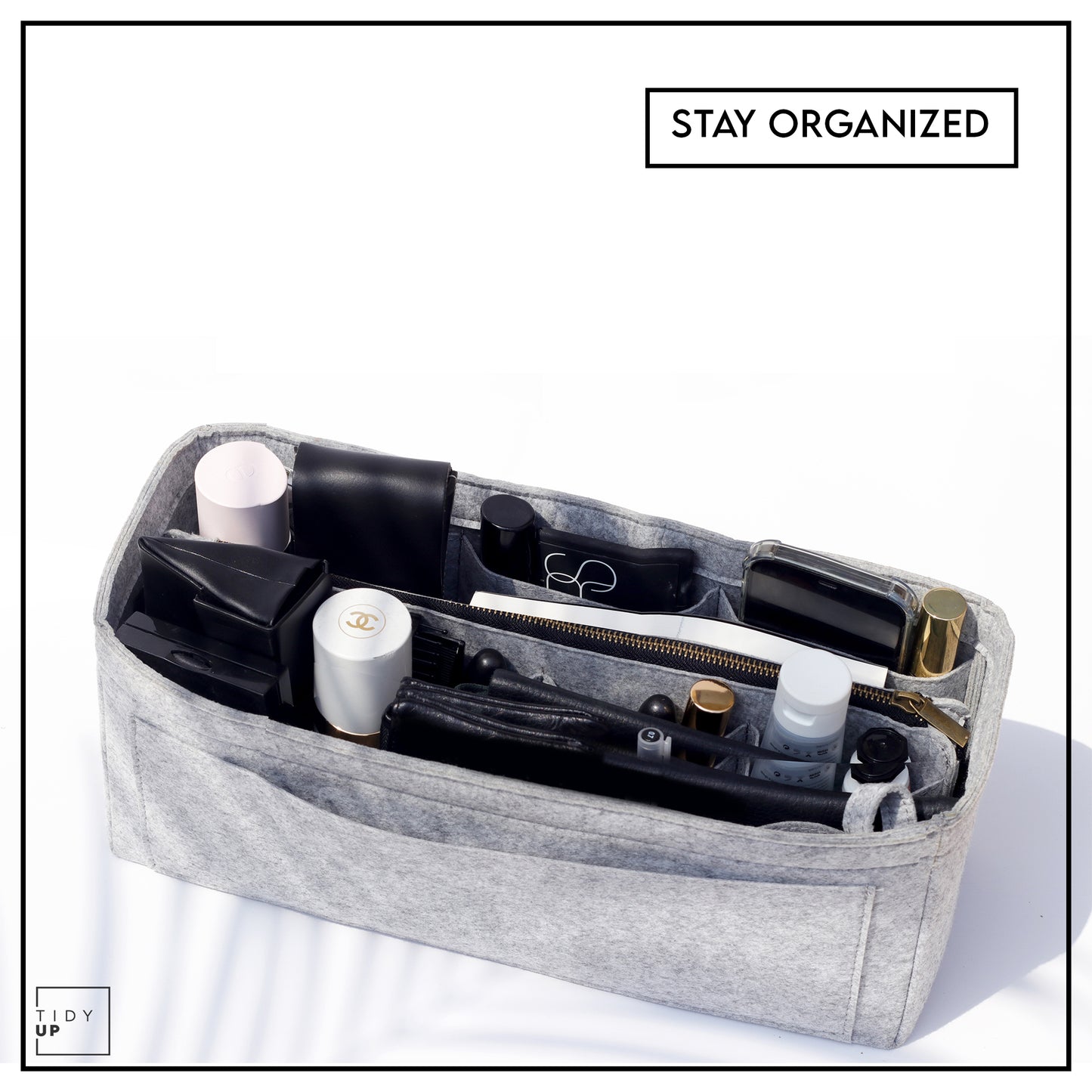 TidyUp Cara Classic Grey Bag Organiser Stay Organized